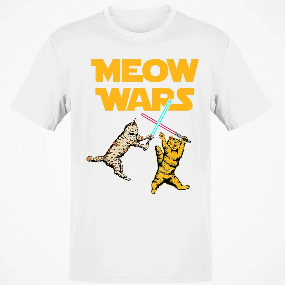 Meow Wars   Funny Cat Lover Gift Classic Unisex T-Shirt - 13