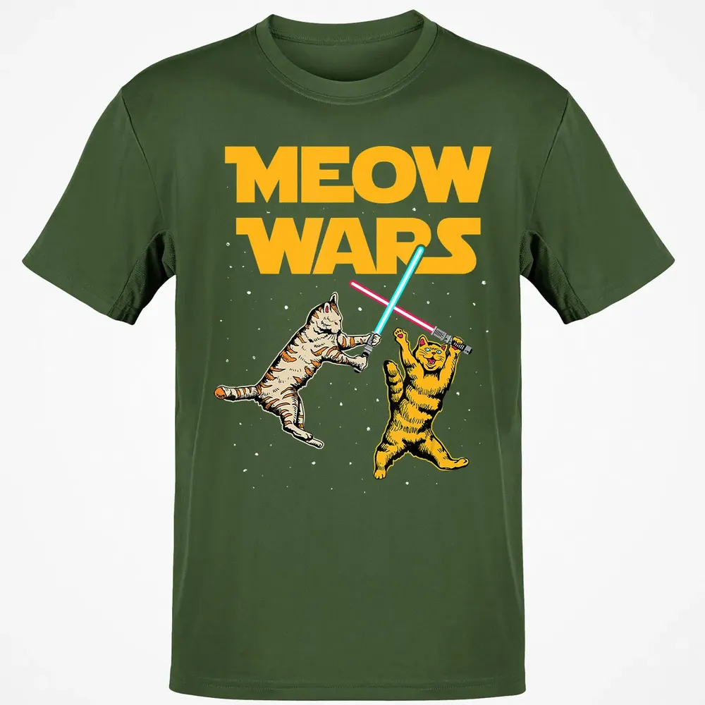 Meow Wars   Funny Cat Lover Gift Classic Unisex T-Shirt - 7