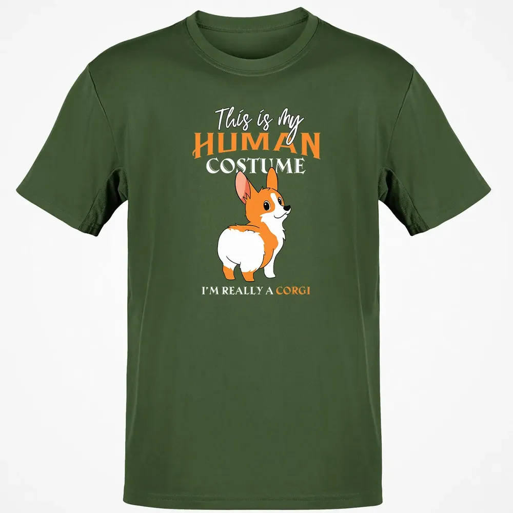This Is My Human Costume I'm Really A Corgi Funny Halloween Classic Unisex T-Shirt - 7