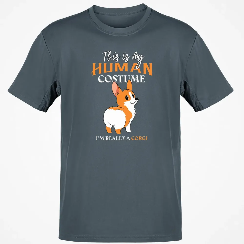 This Is My Human Costume I'm Really A Corgi Funny Halloween Classic Unisex T-Shirt - 4