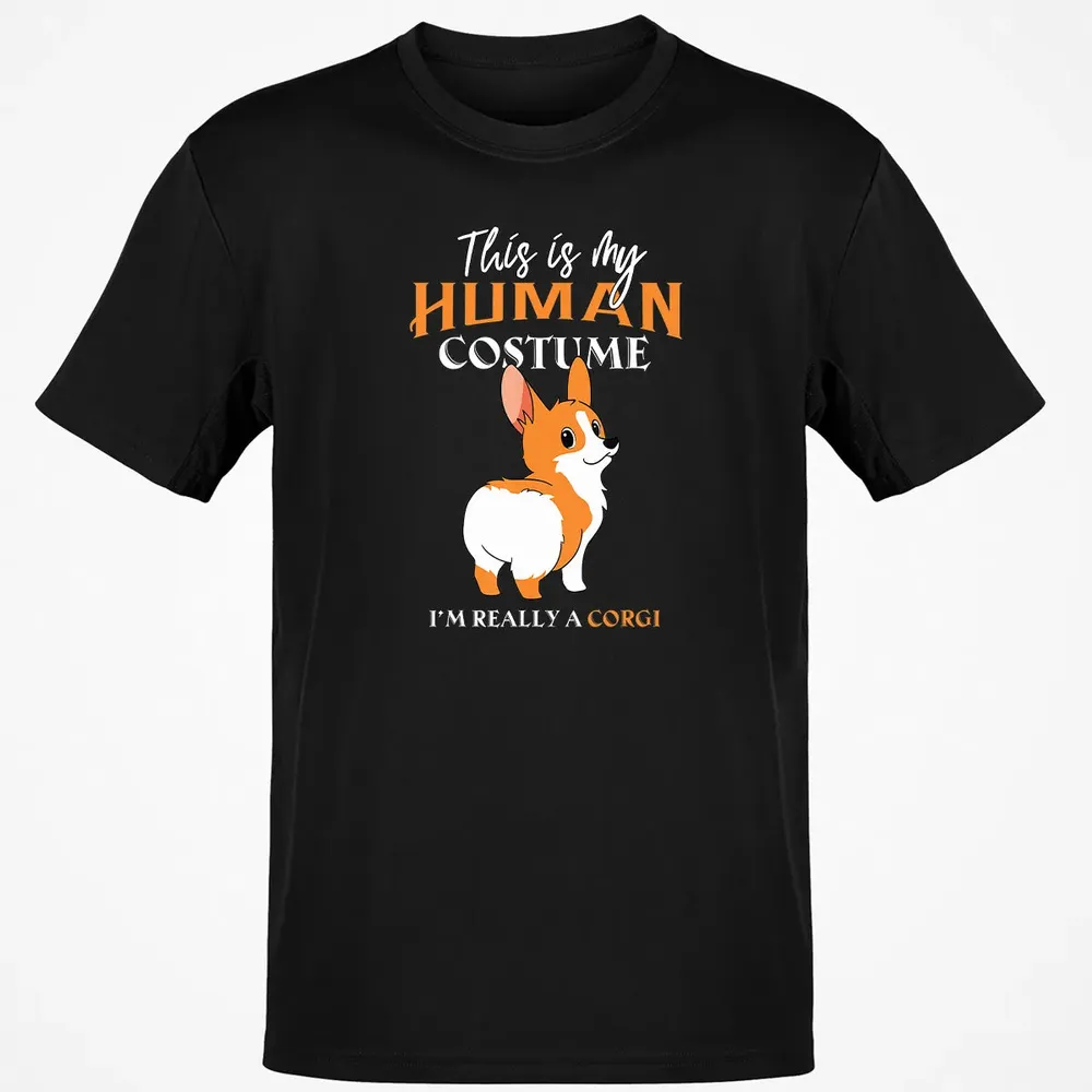 This Is My Human Costume I'm Really A Corgi Funny Halloween Classic Unisex T-Shirt - 2