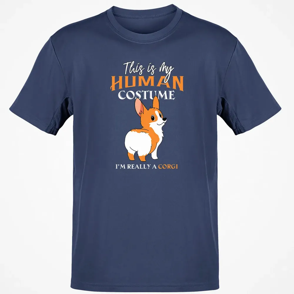 This Is My Human Costume I'm Really A Corgi Funny Halloween Classic Unisex T-Shirt - 8