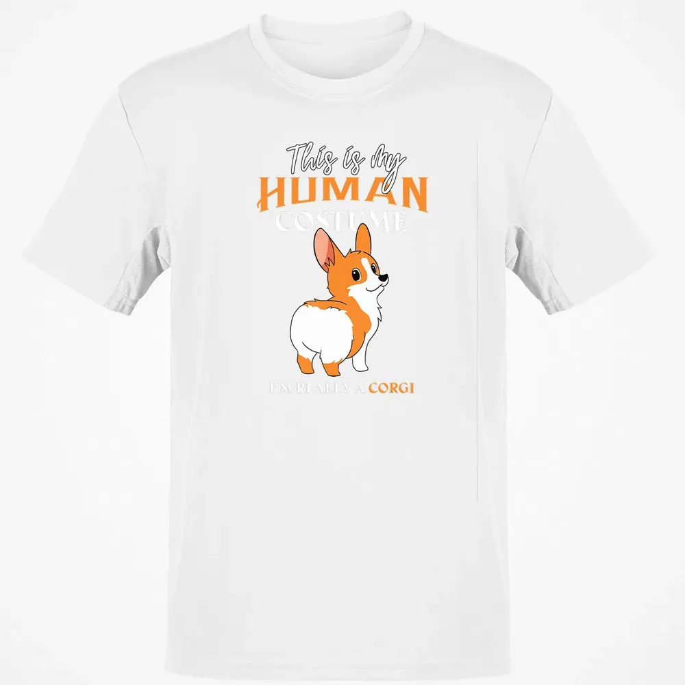 This Is My Human Costume I'm Really A Corgi Funny Halloween Classic Unisex T-Shirt - 13
