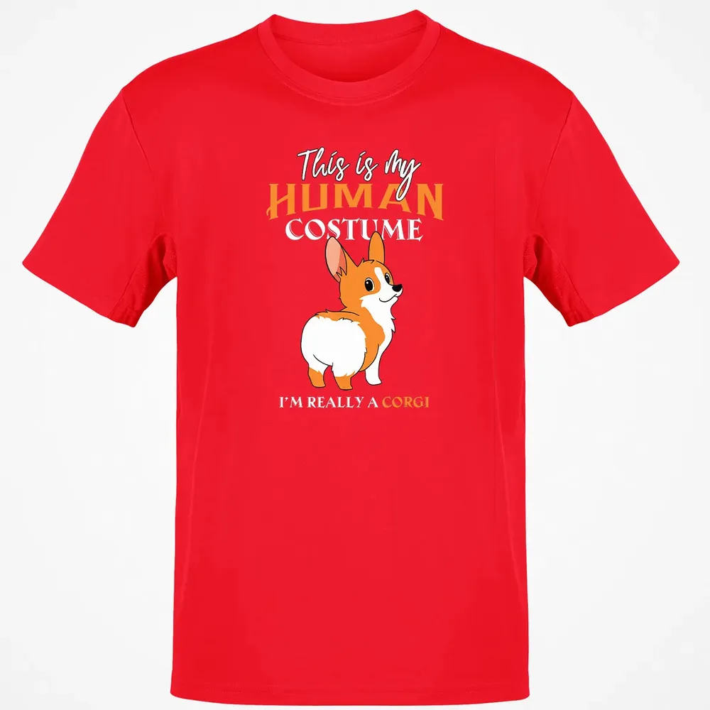 This Is My Human Costume I'm Really A Corgi Funny Halloween Classic Unisex T-Shirt - 11