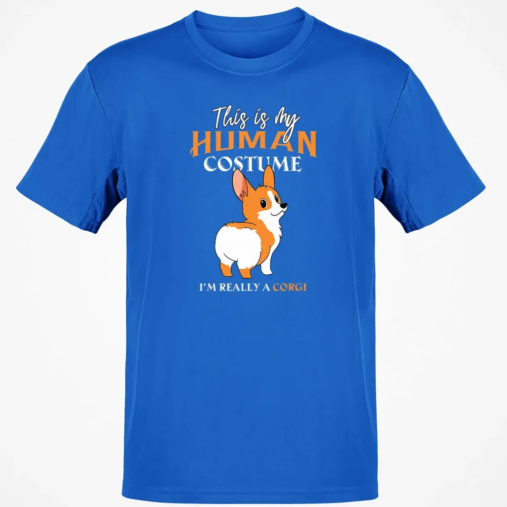 This Is My Human Costume I'm Really A Corgi Funny Halloween Classic Unisex T-Shirt - 12