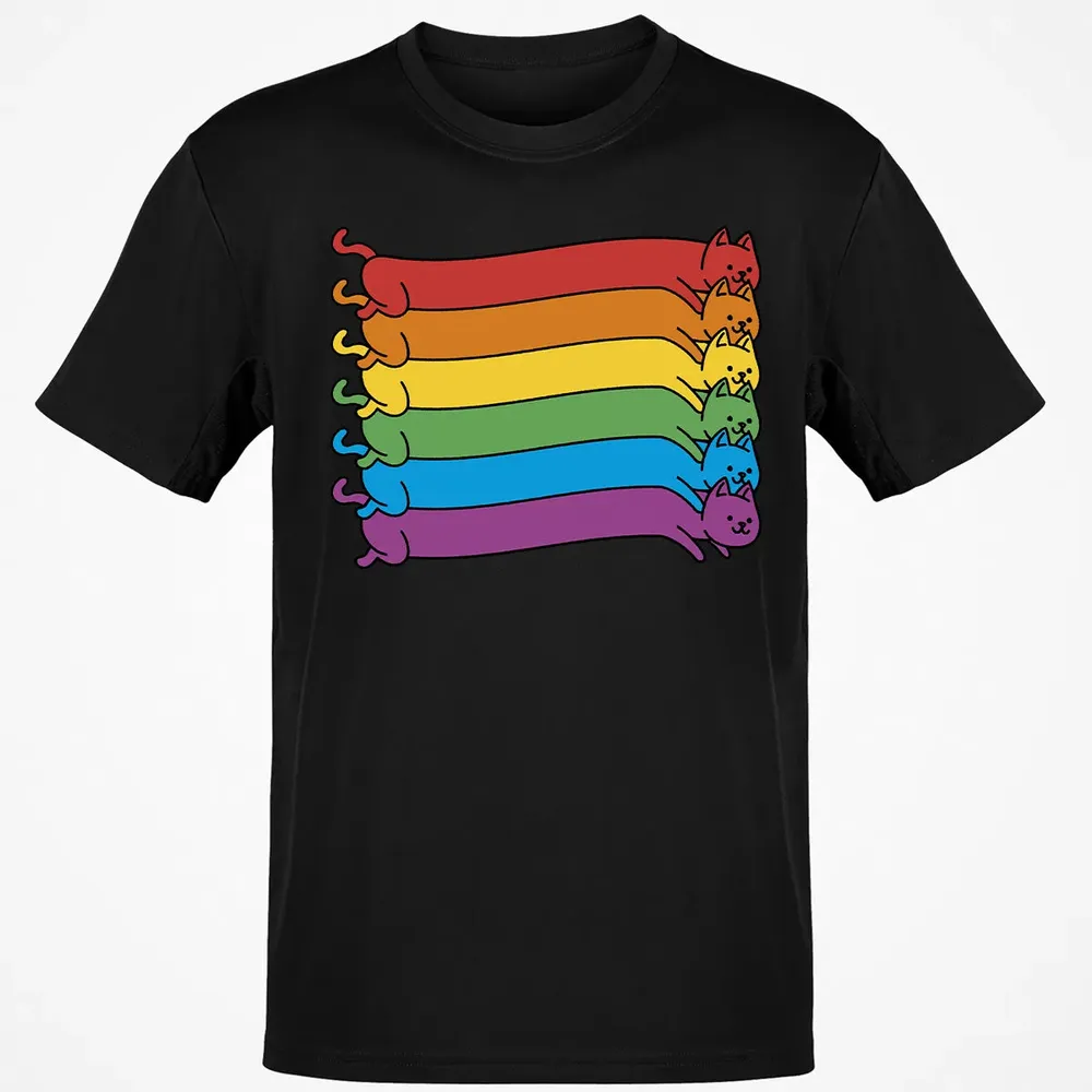 Rainbow Cats Pride Flag Classic Unisex T-Shirt - 2