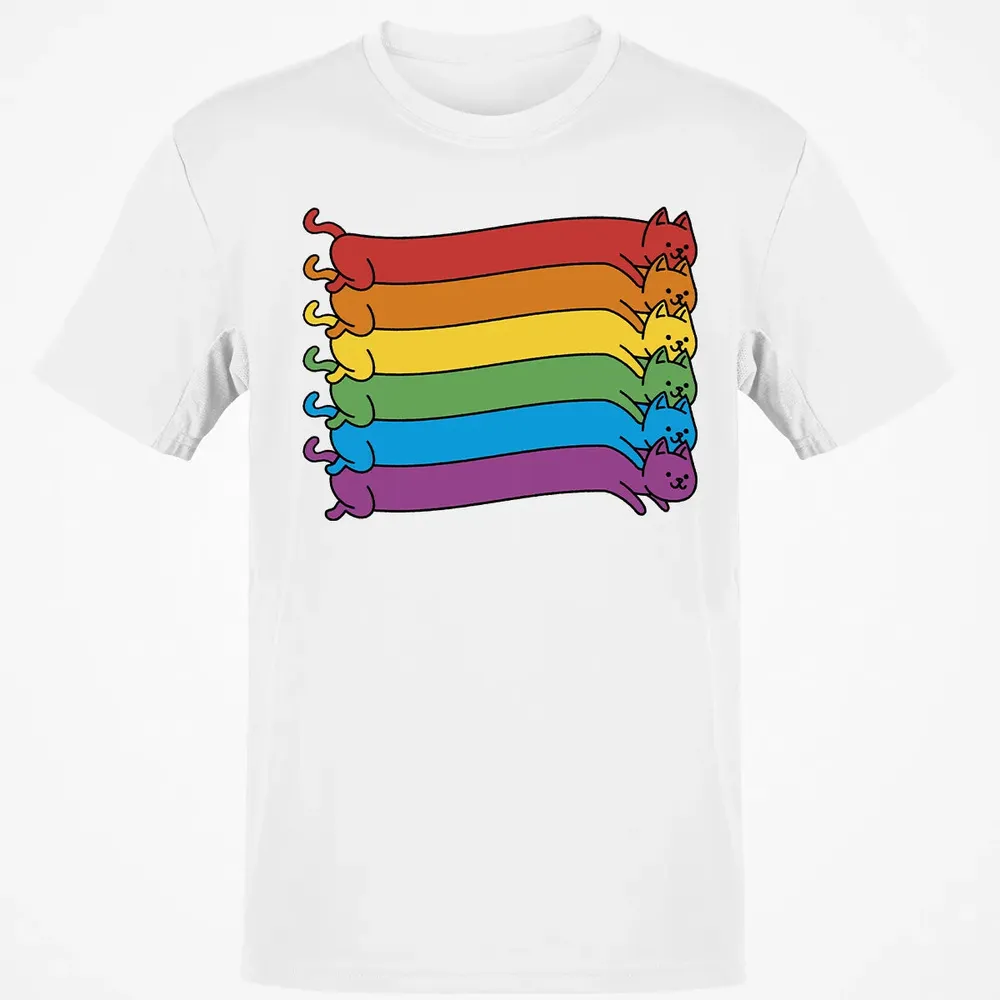 Rainbow Cats Pride Flag Classic Unisex T-Shirt - 13