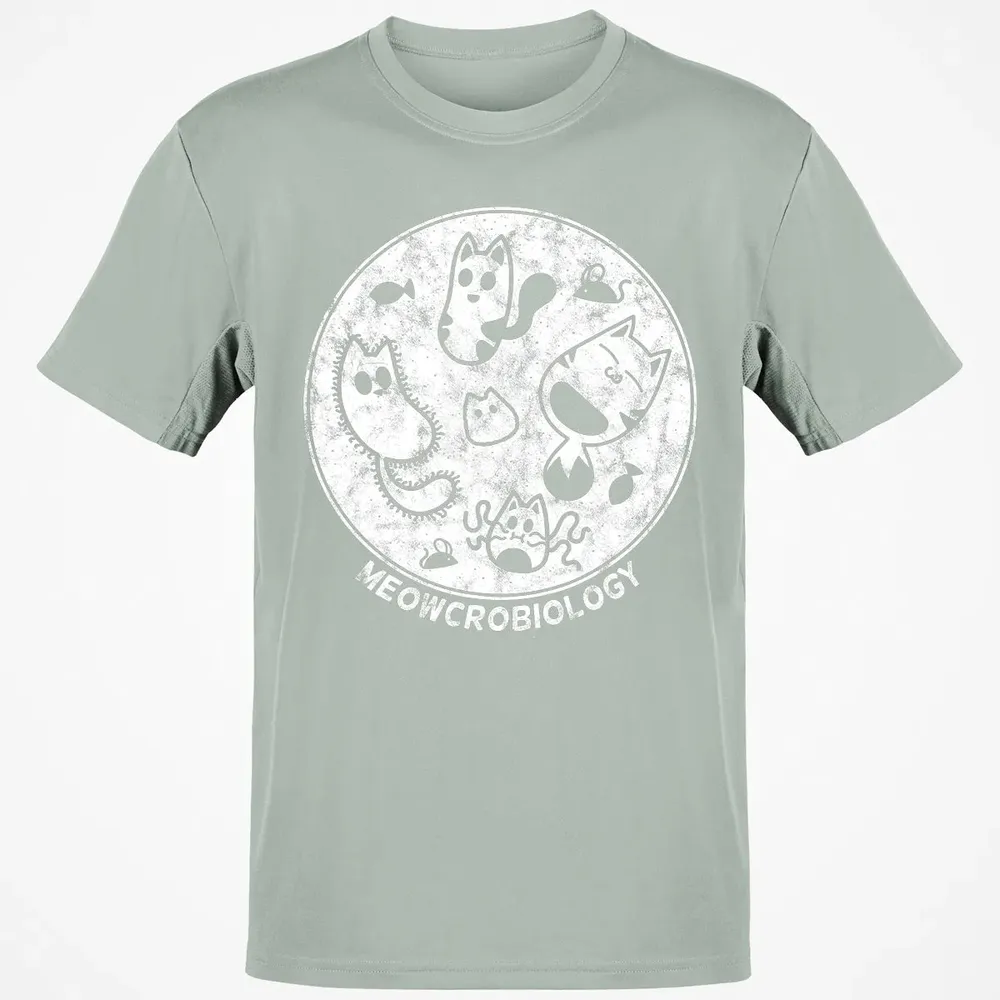 Cute Cat Distressed Bacteria Microbiology Science Classic Unisex T-Shirt - 3