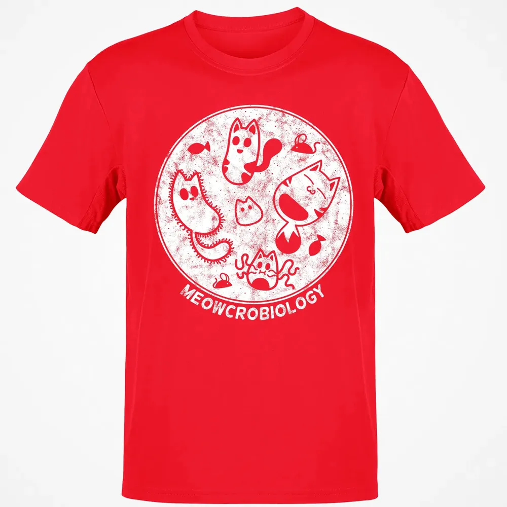 Cute Cat Distressed Bacteria Microbiology Science Classic Unisex T-Shirt - 11