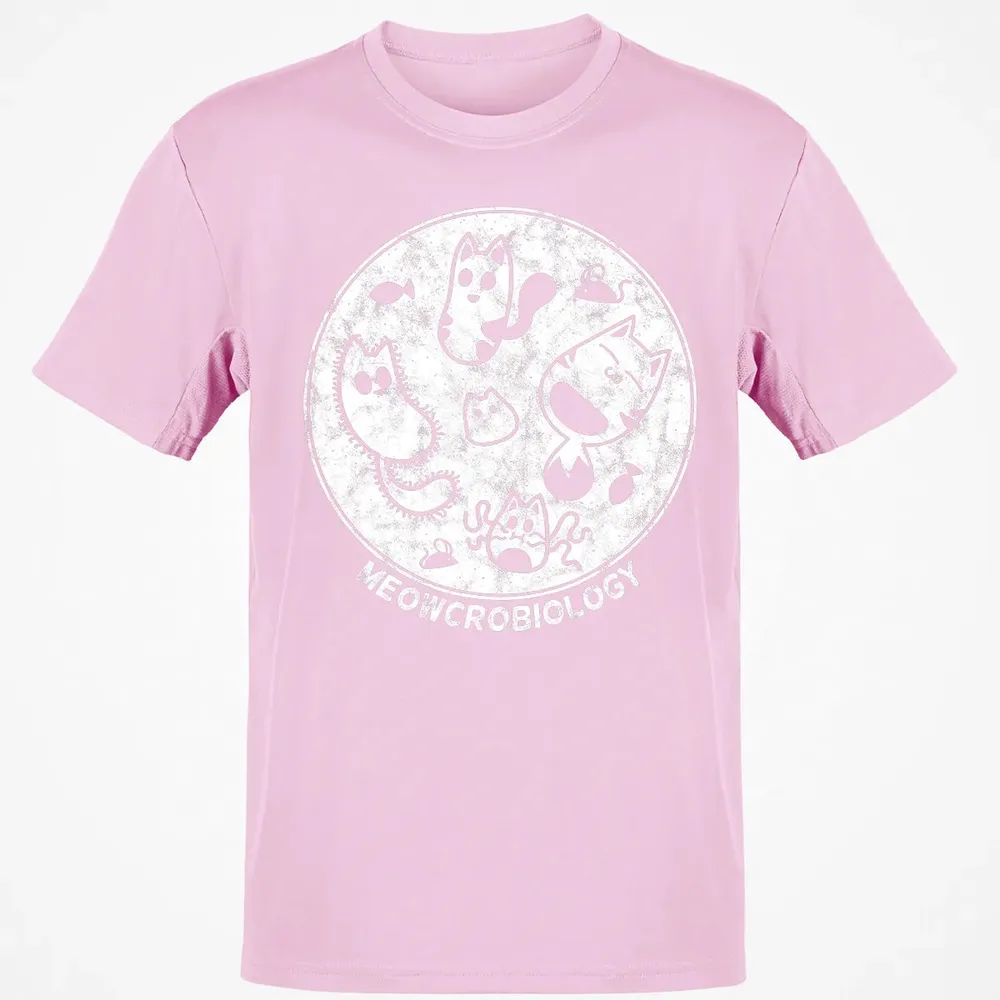 Cute Cat Distressed Bacteria Microbiology Science Classic Unisex T-Shirt - 6
