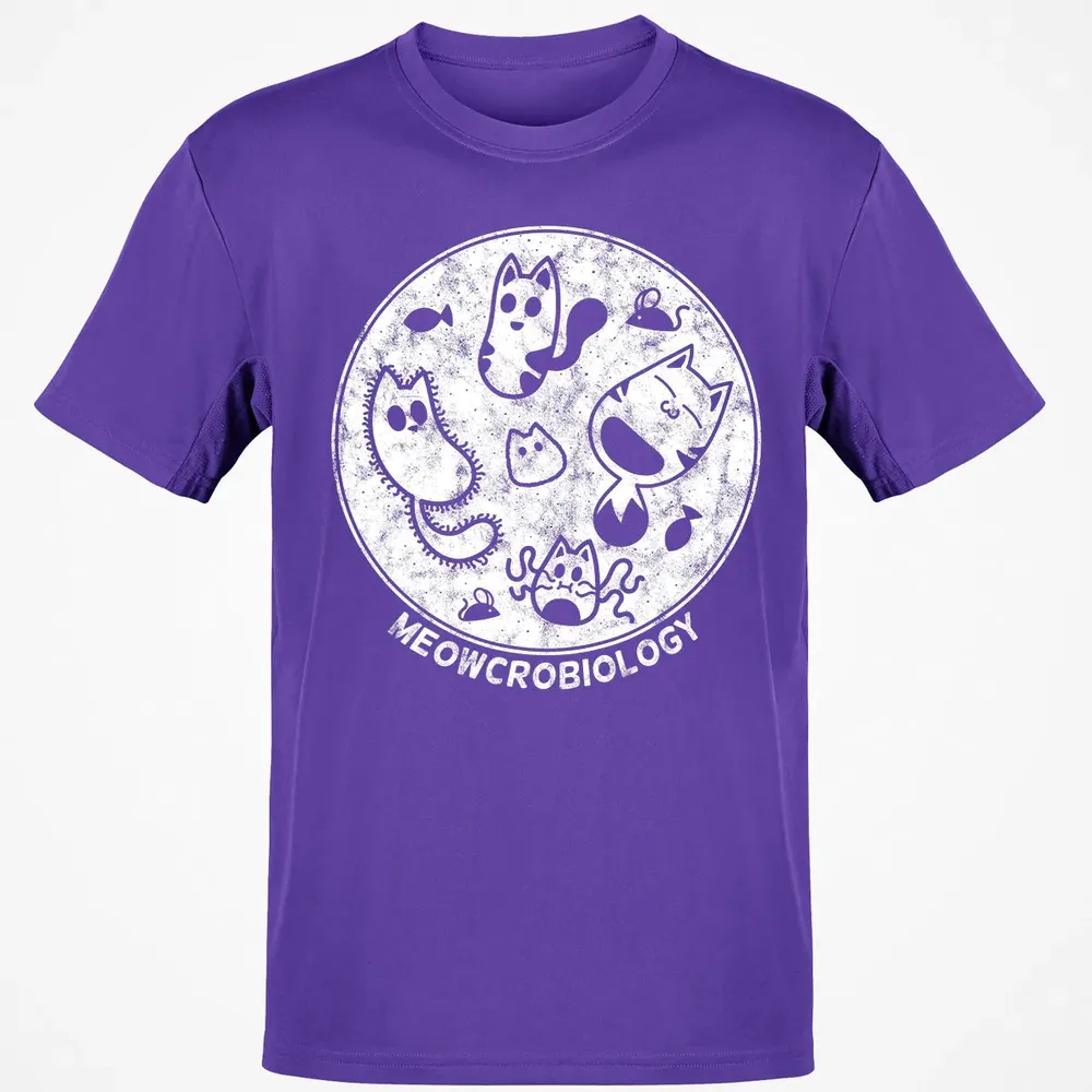 Cute Cat Distressed Bacteria Microbiology Science Classic Unisex T-Shirt - 10