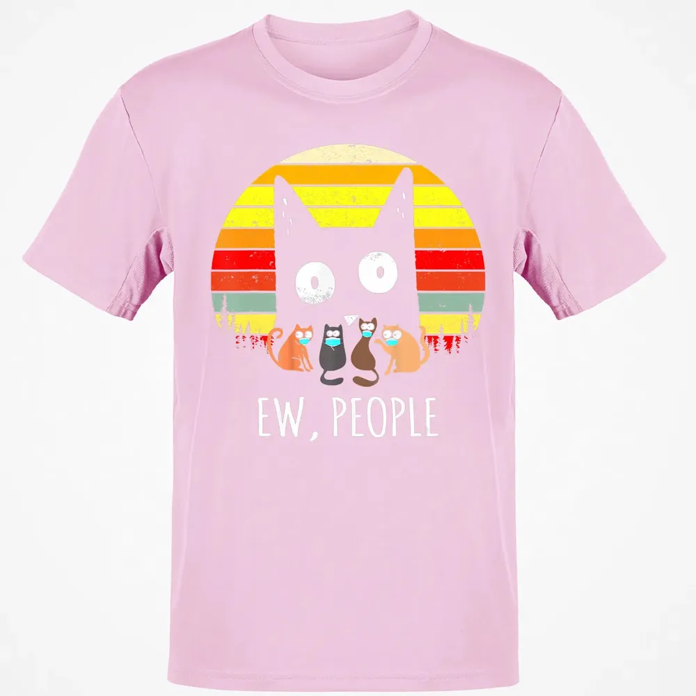 Ew People Vintage Funny Black Cat Mask Quarantine 2020 Gift Classic Unisex T-Shirt - 6