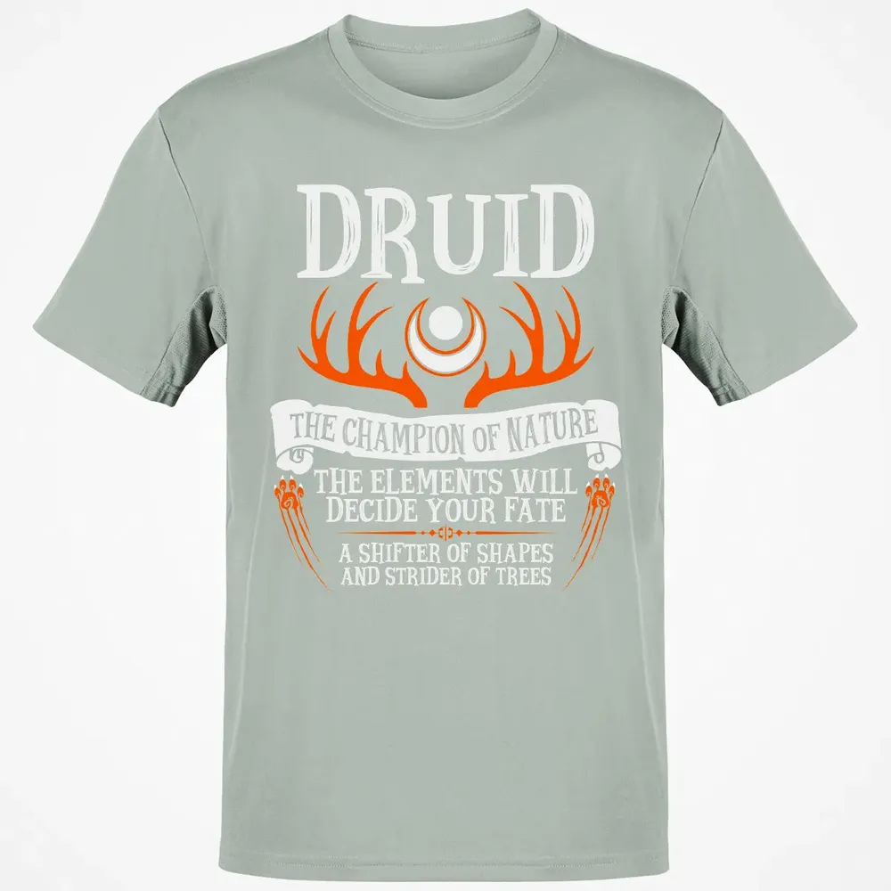 DRUID, THE CHAMPION OF NATURE (Black) Classic Unisex T-Shirt - 3