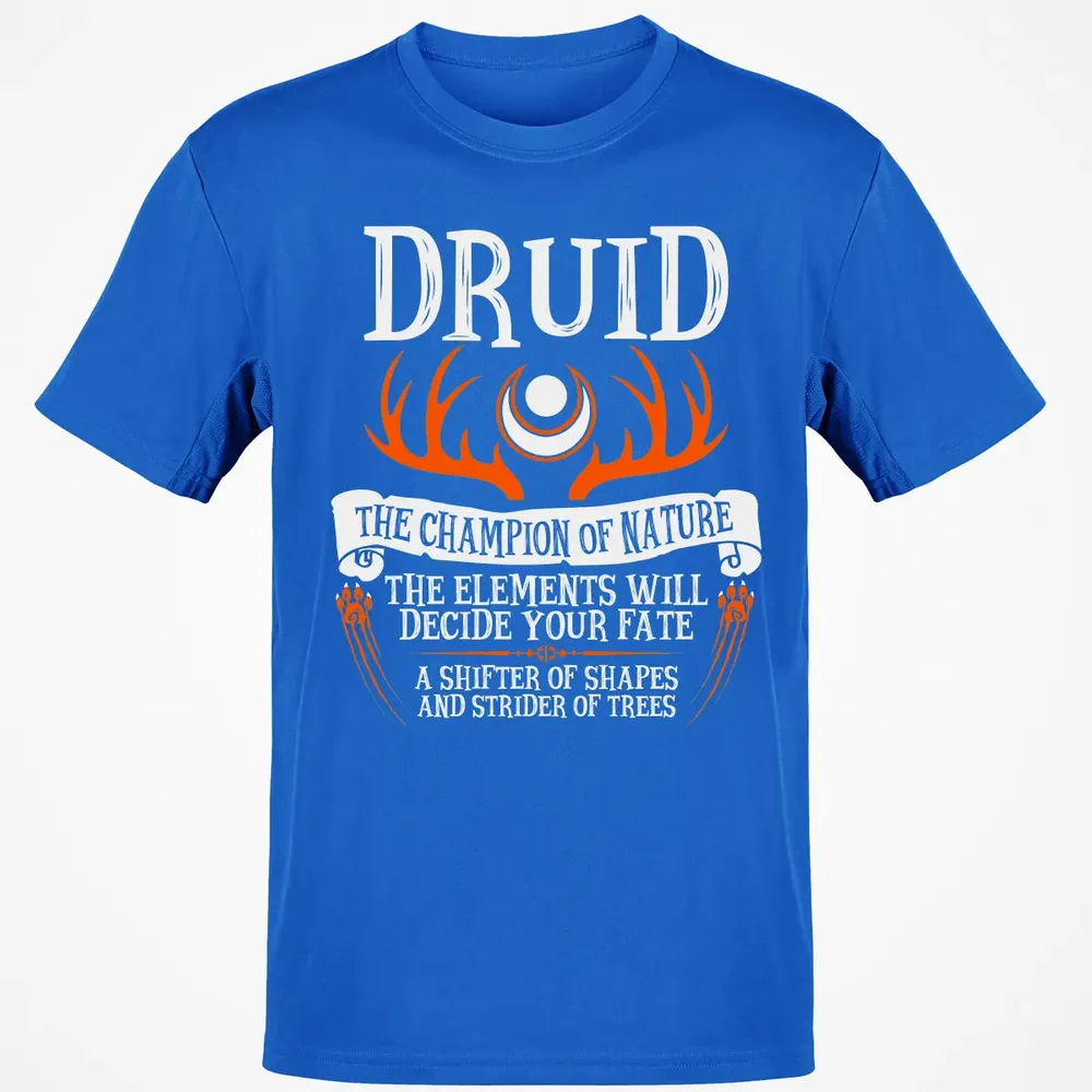 DRUID, THE CHAMPION OF NATURE (Black) Classic Unisex T-Shirt - 12