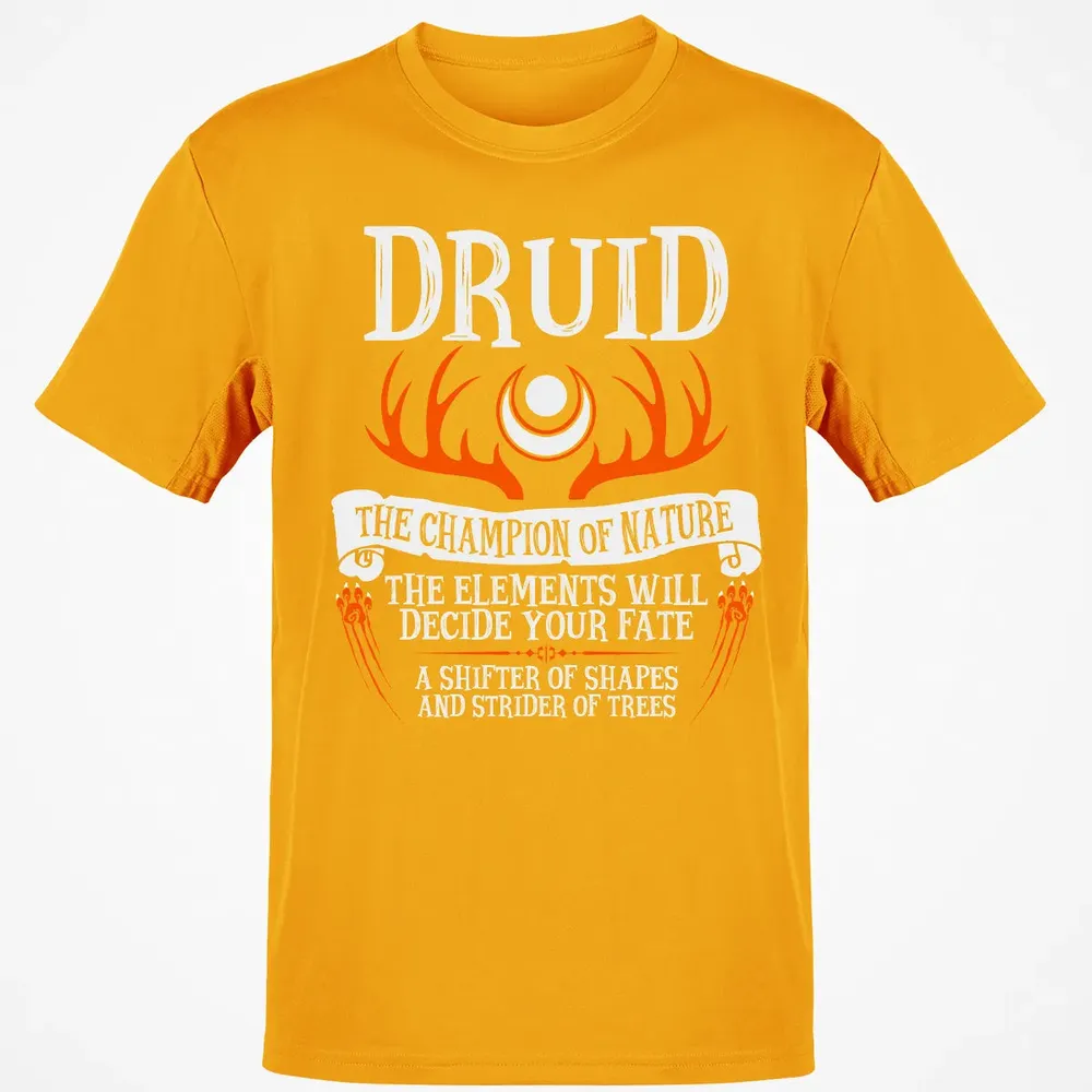 DRUID, THE CHAMPION OF NATURE (Black) Classic Unisex T-Shirt - 5