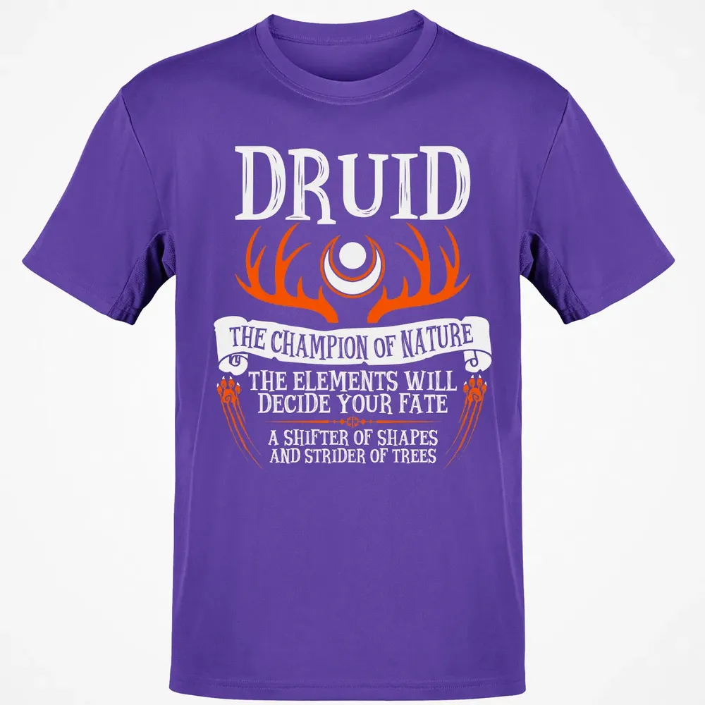 DRUID, THE CHAMPION OF NATURE (Black) Classic Unisex T-Shirt - 10