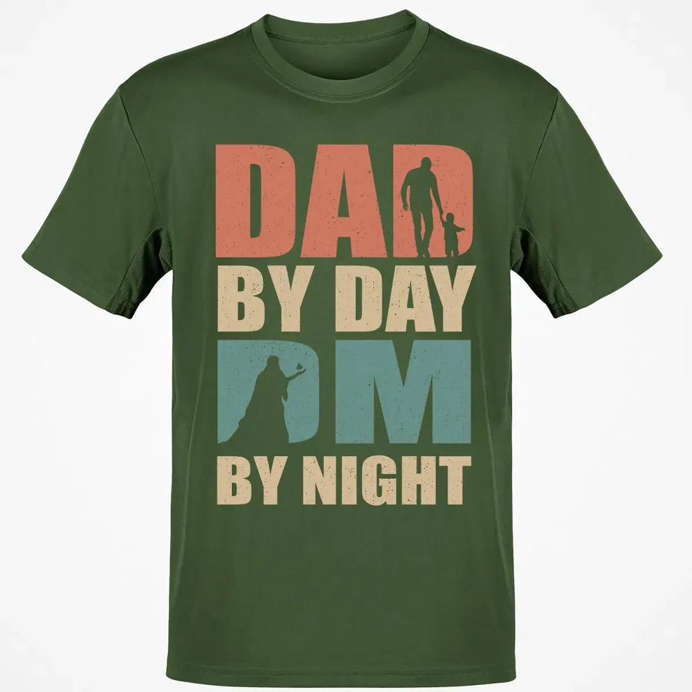 Dad By Day DM By Night DND Classic Unisex T-Shirt - 7