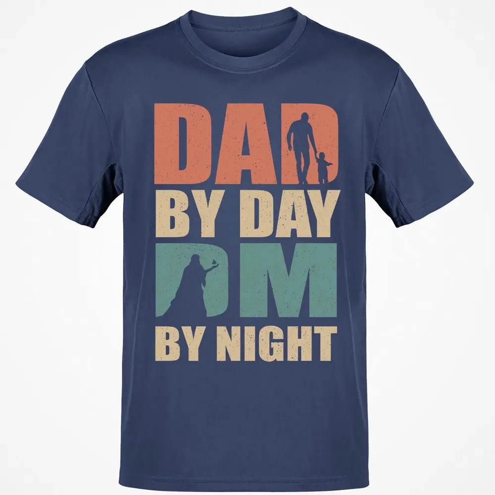 Dad By Day DM By Night DND Classic Unisex T-Shirt - 8