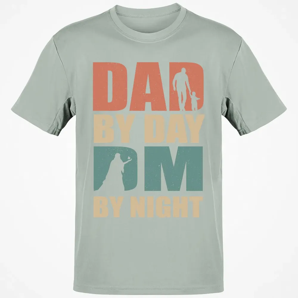 Dad By Day DM By Night DND Classic Unisex T-Shirt - 3