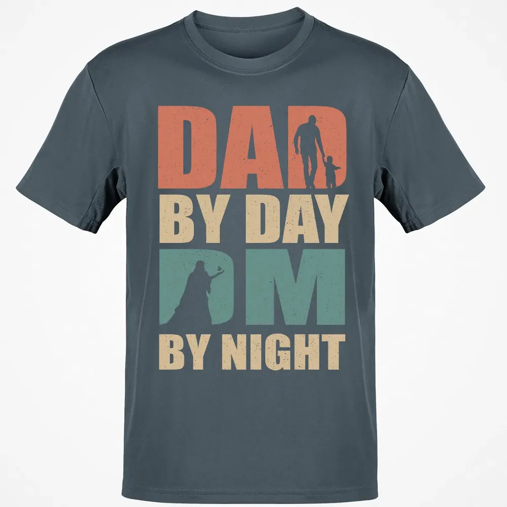 Dad By Day DM By Night DND Classic Unisex T-Shirt - 4