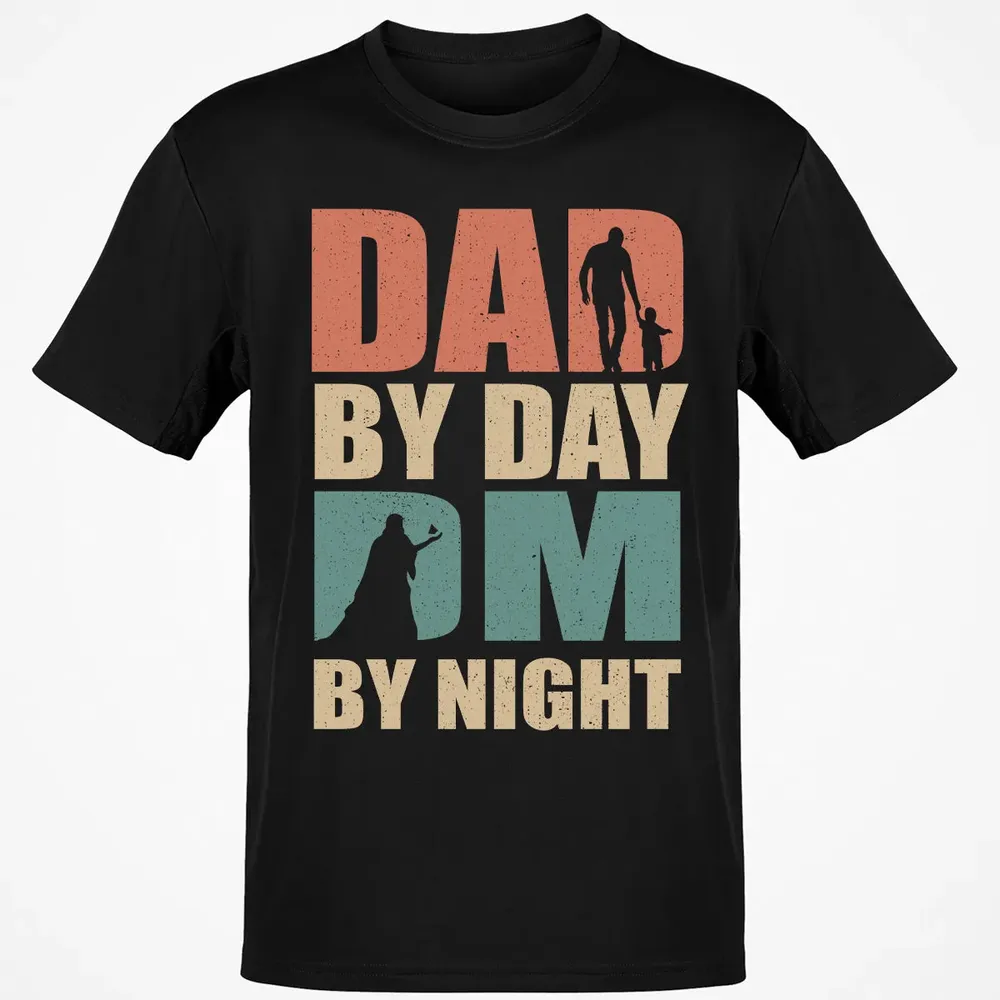 Dad By Day DM By Night DND Classic Unisex T-Shirt - 2