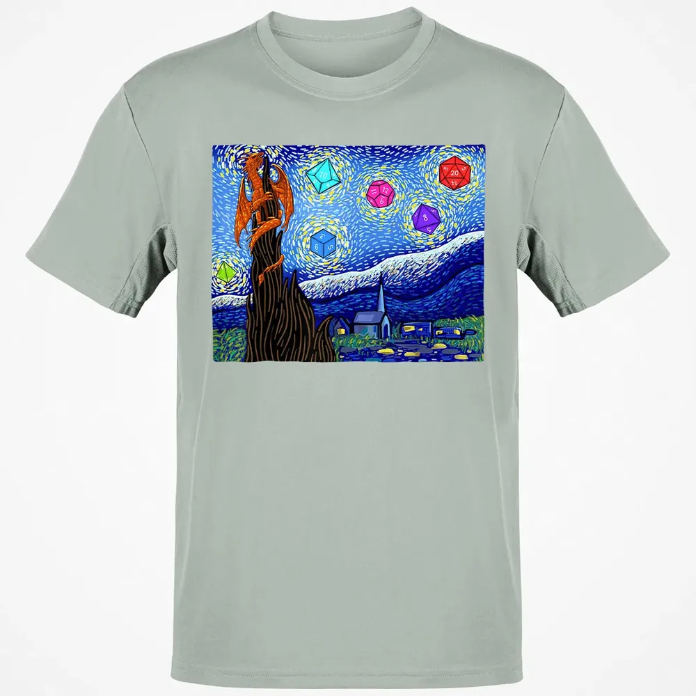 Dices and Starry Night Classic Unisex T-Shirt - 3