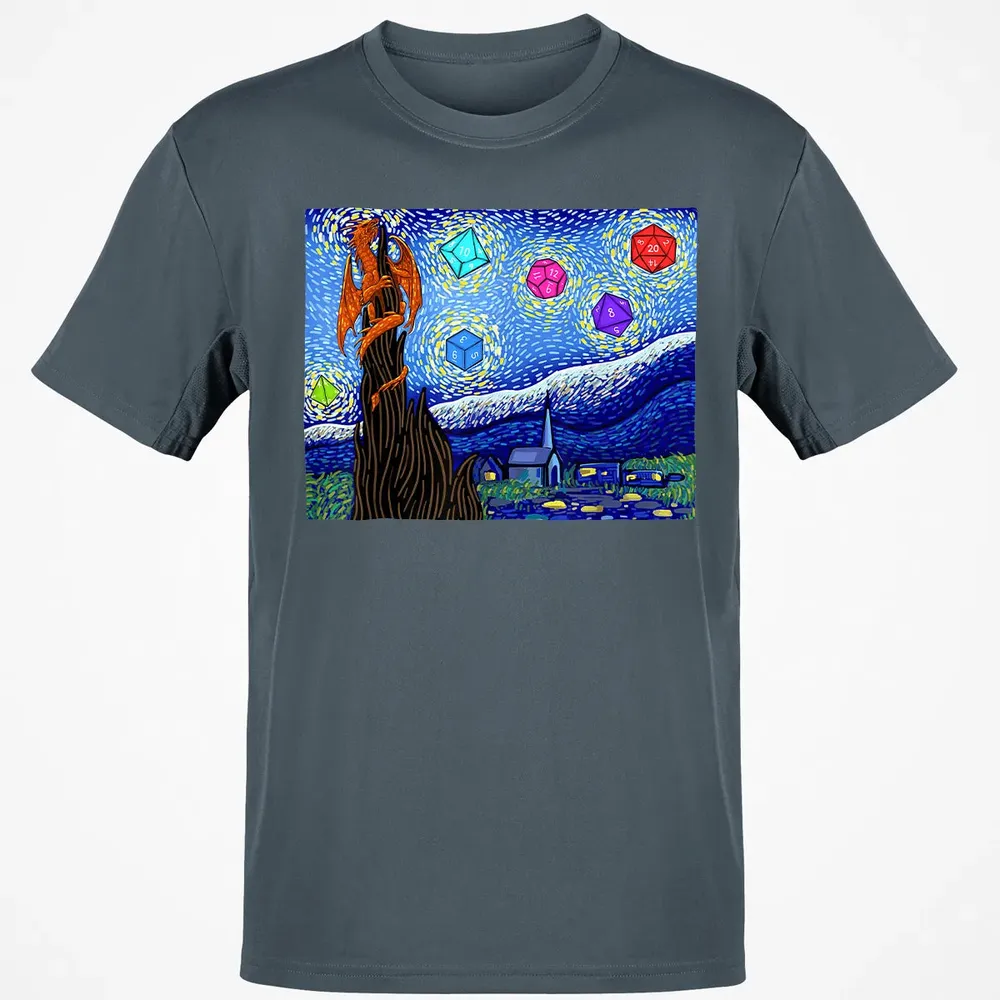 Dices and Starry Night Classic Unisex T-Shirt - 4