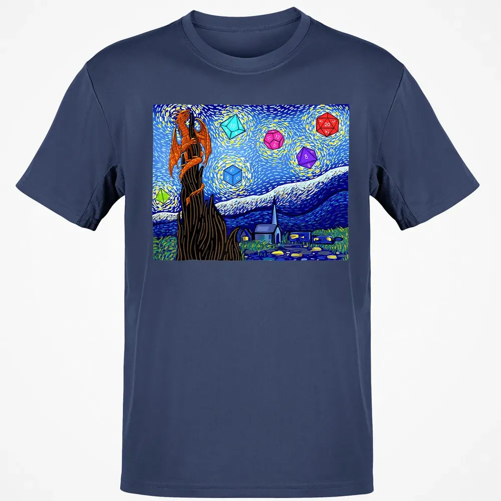 Dices and Starry Night Classic Unisex T-Shirt - 8