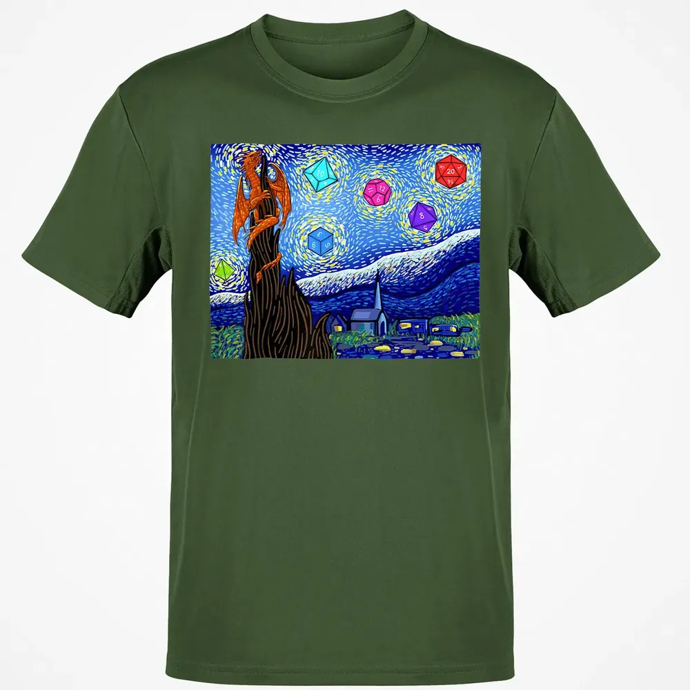 Dices and Starry Night Classic Unisex T-Shirt - 7