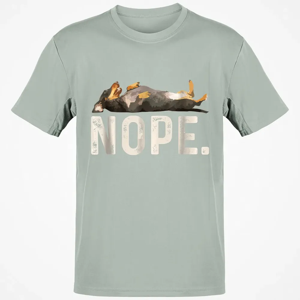 Nope Lazy Dachshund Classic Unisex T-Shirt - 3