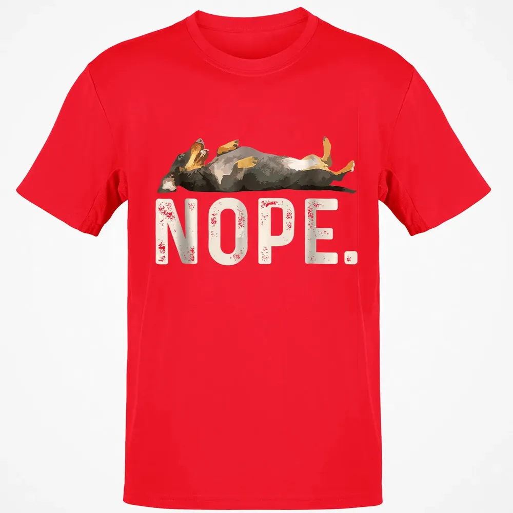 Nope Lazy Dachshund Classic Unisex T-Shirt - 11