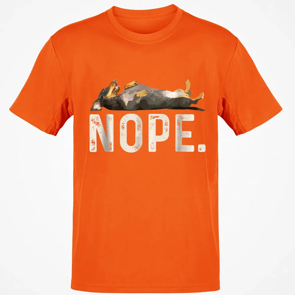 Nope Lazy Dachshund Classic Unisex T-Shirt - 9