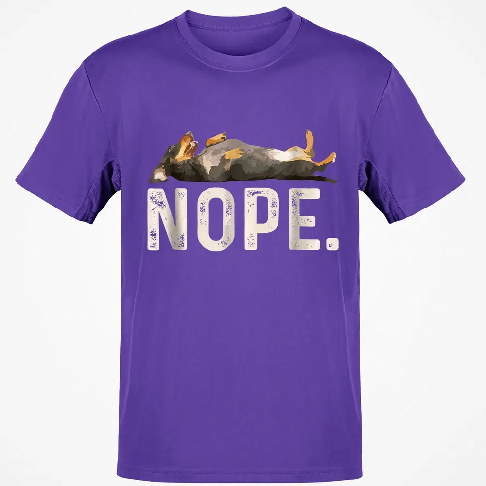 Nope Lazy Dachshund Classic Unisex T-Shirt - 10