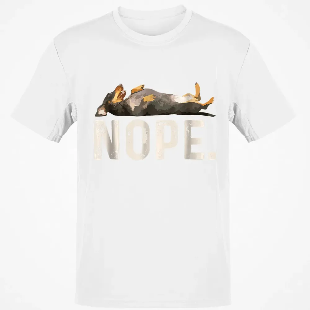 Nope Lazy Dachshund Classic Unisex T-Shirt - 13