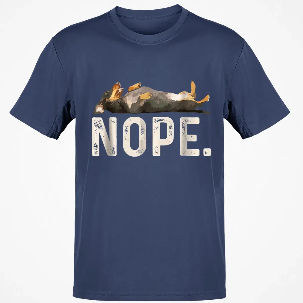Nope Lazy Dachshund Classic Unisex T-Shirt - 8
