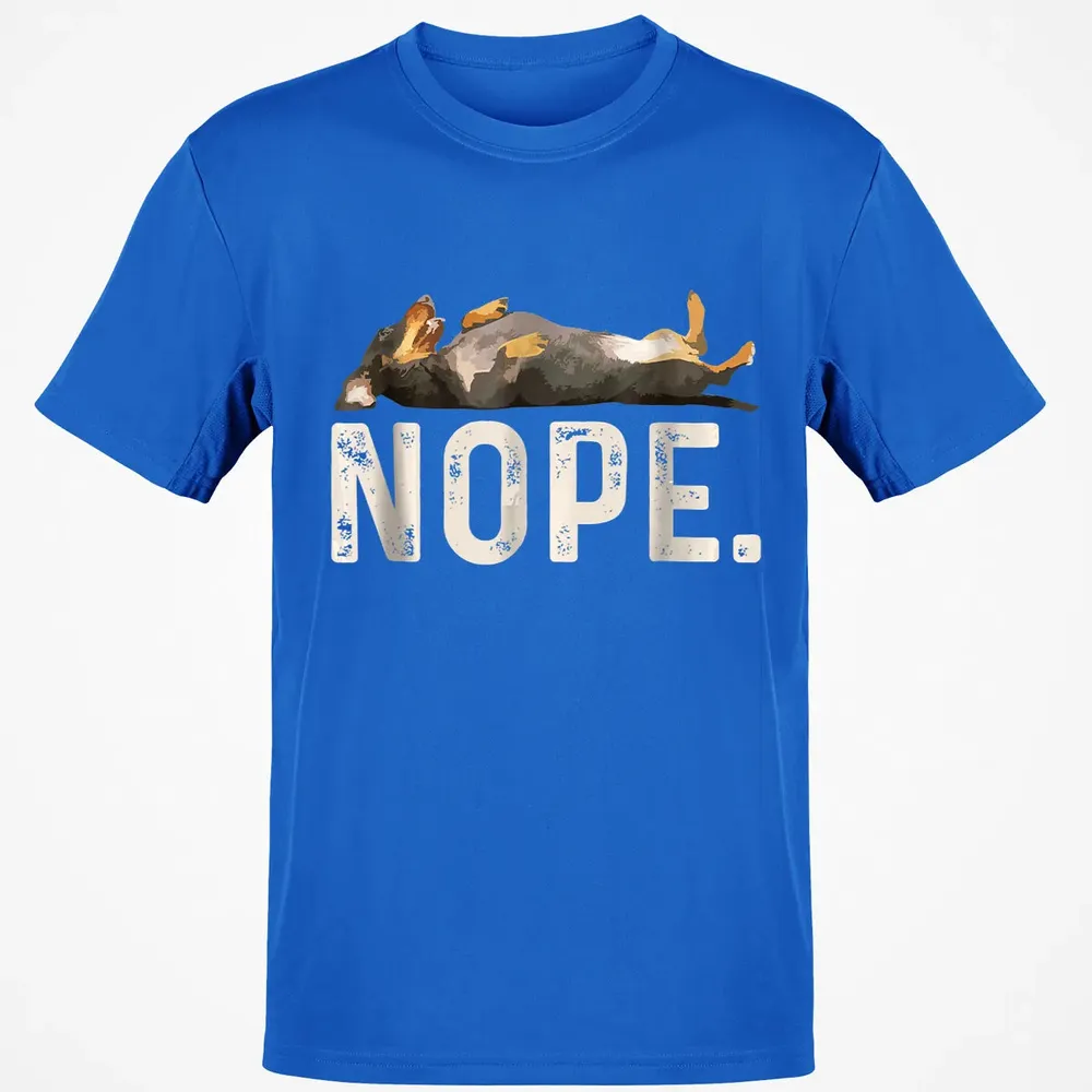 Nope Lazy Dachshund Classic Unisex T-Shirt - 12