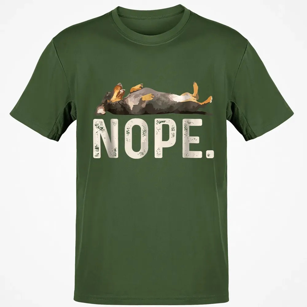 Nope Lazy Dachshund Classic Unisex T-Shirt - 7