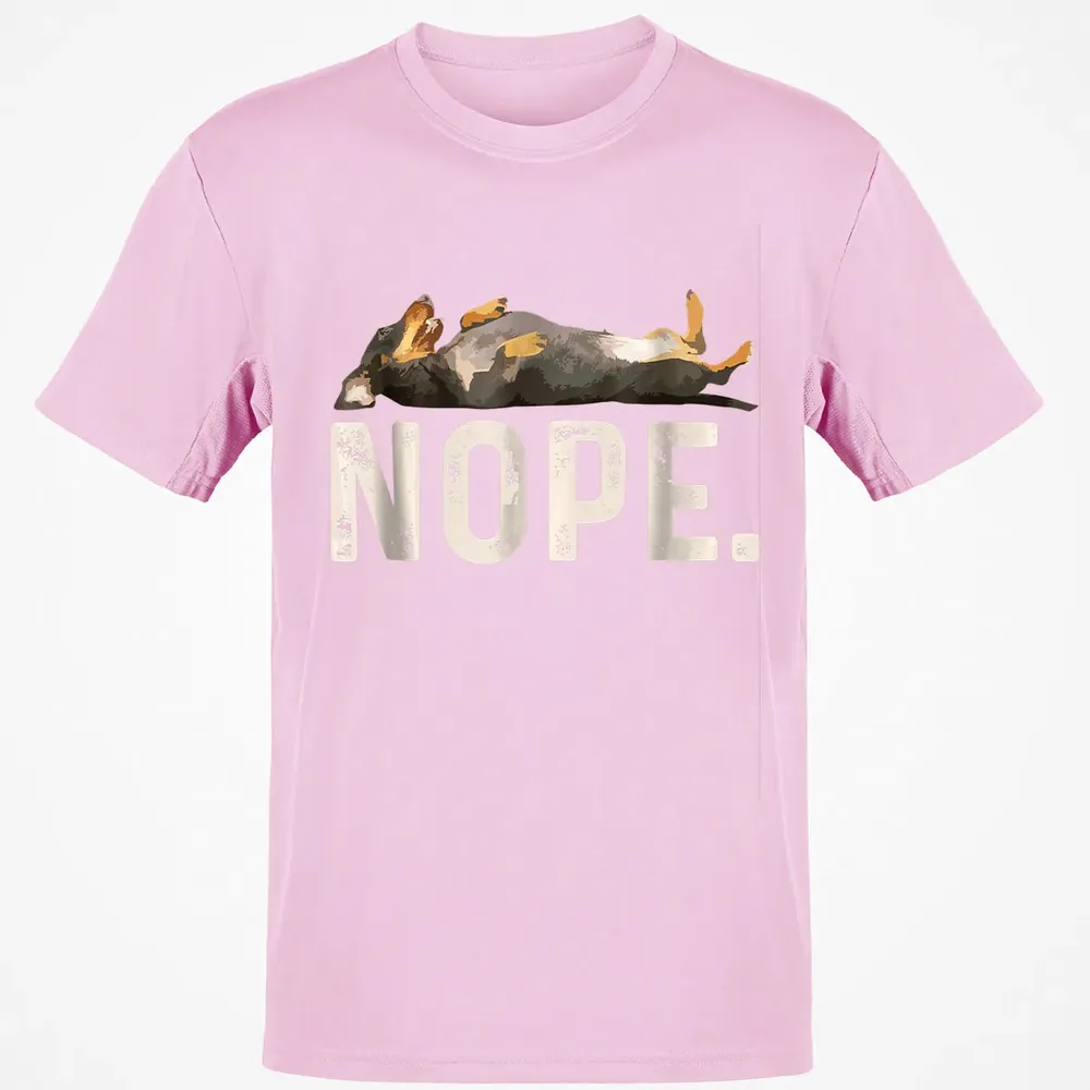 Nope Lazy Dachshund Classic Unisex T-Shirt - 6