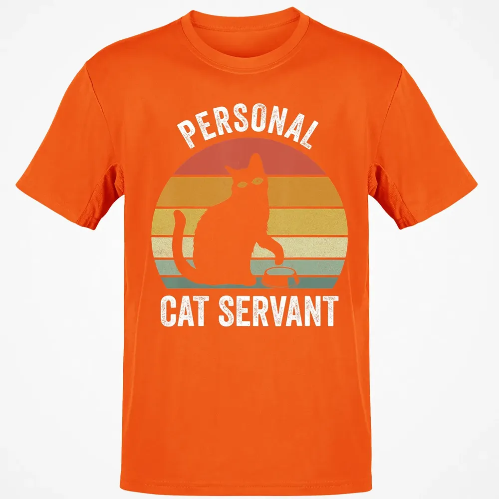 Retro Ca Black Cat Personal Cat Servant Cat Lover Classic Unisex T-Shirt - 9