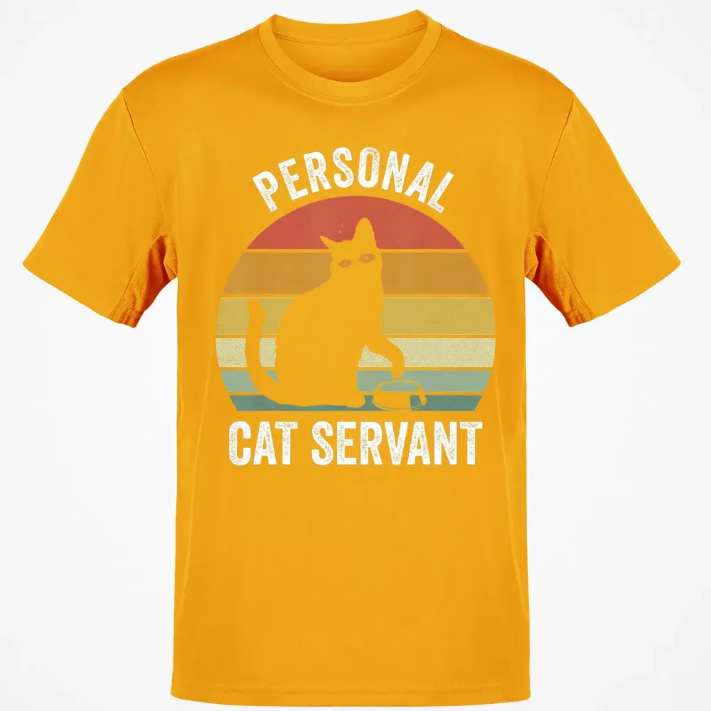 Retro Ca Black Cat Personal Cat Servant Cat Lover Classic Unisex T-Shirt - 5
