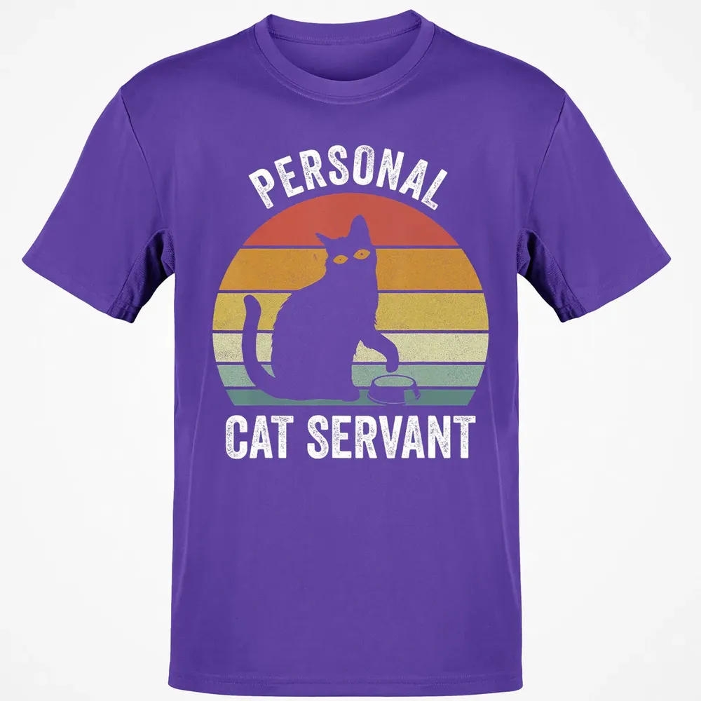 Retro Ca Black Cat Personal Cat Servant Cat Lover Classic Unisex T-Shirt - 10