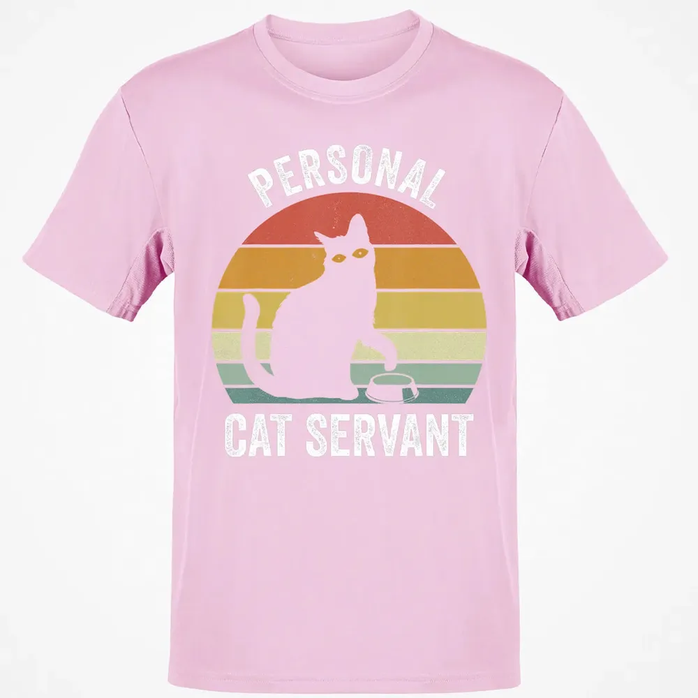 Retro Ca Black Cat Personal Cat Servant Cat Lover Classic Unisex T-Shirt - 6