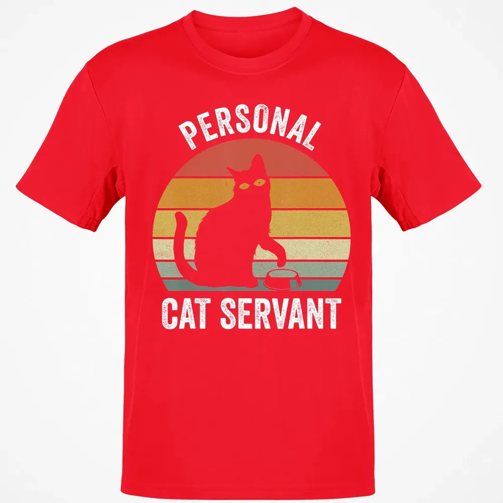 Retro Ca Black Cat Personal Cat Servant Cat Lover Classic Unisex T-Shirt - 11