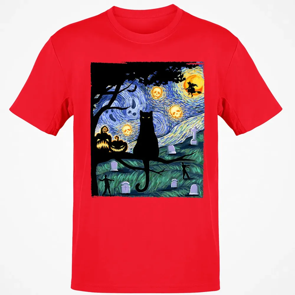 Scary Night Cat Classic Unisex T-Shirt - 11