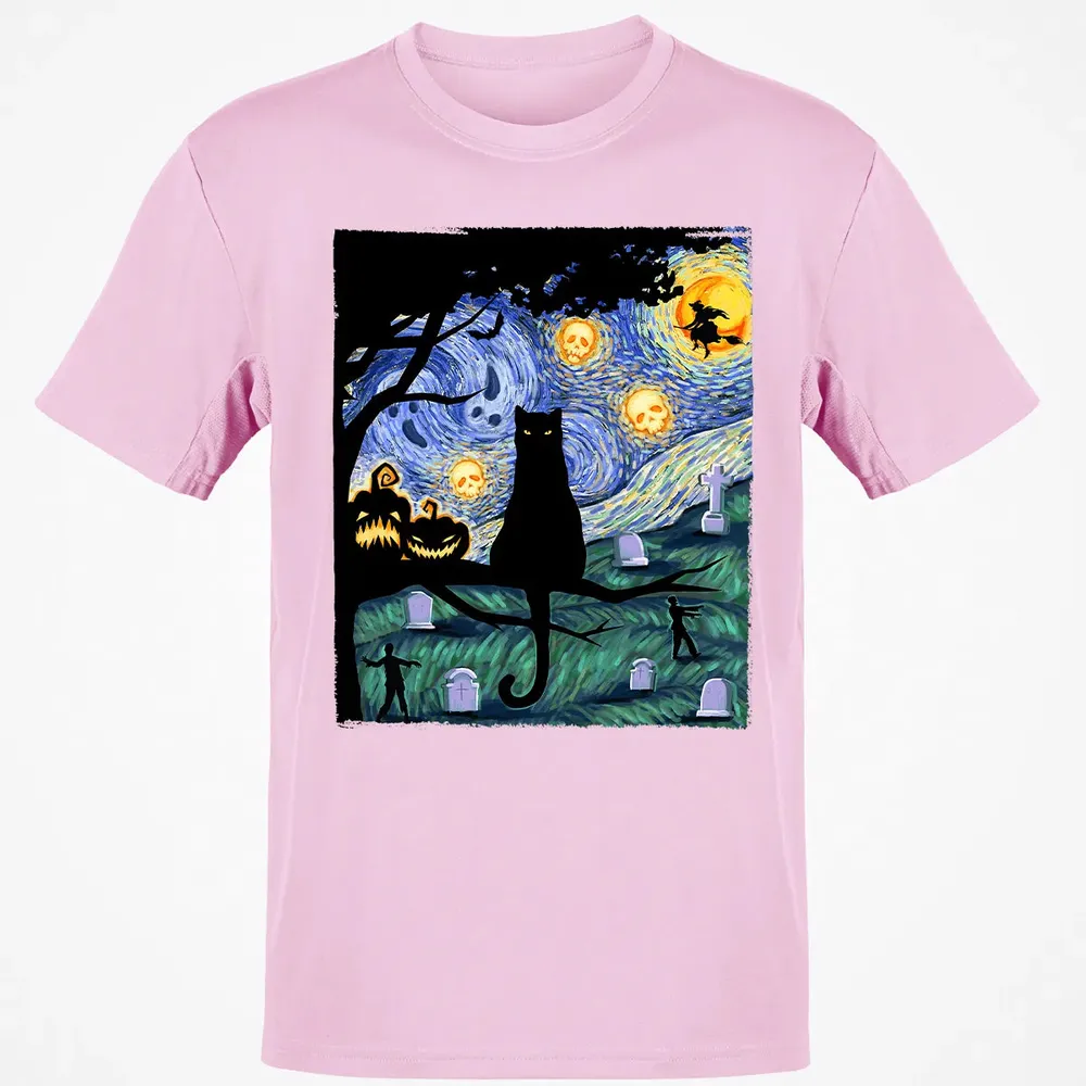 Scary Night Cat Classic Unisex T-Shirt - 6