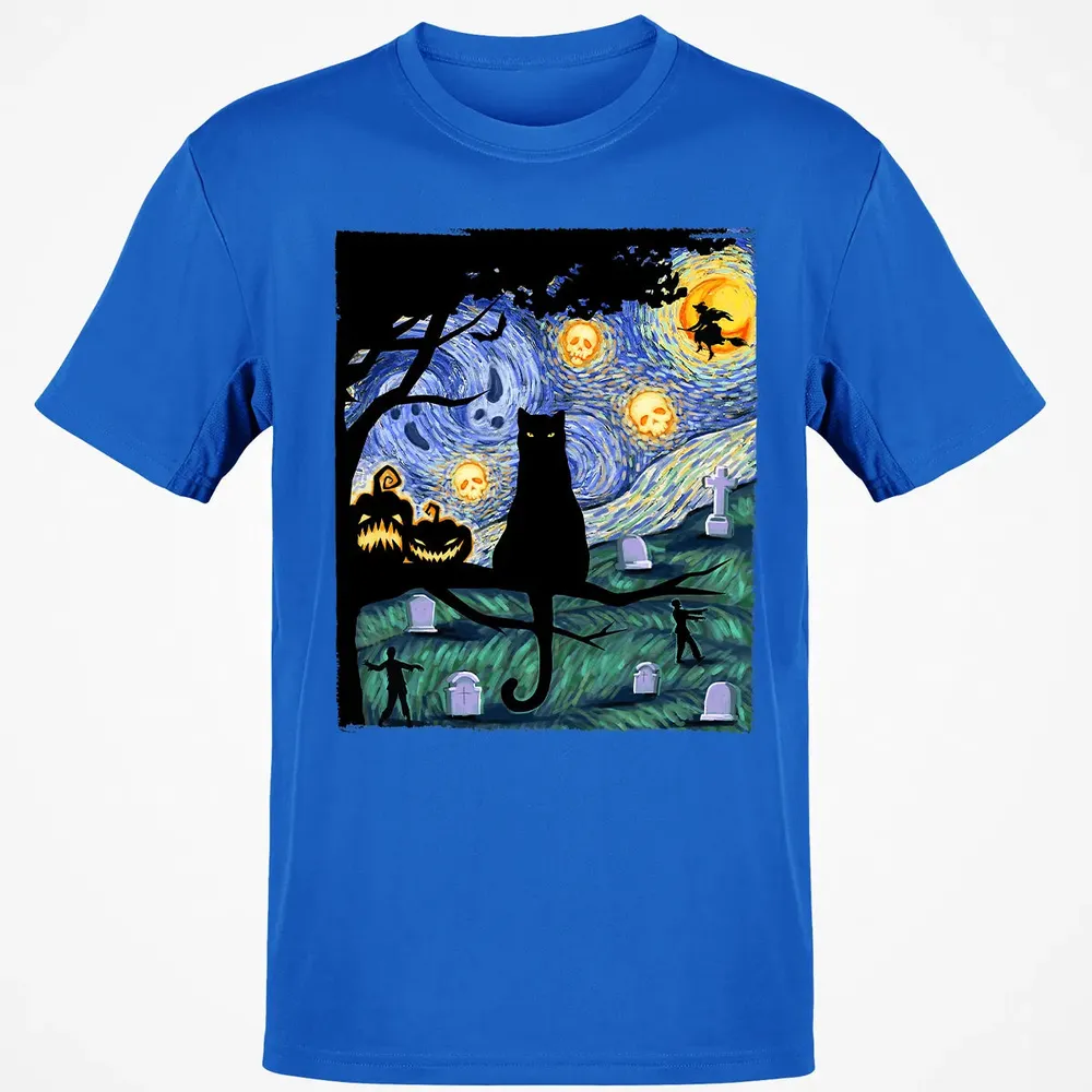 Scary Night Cat Classic Unisex T-Shirt - 12