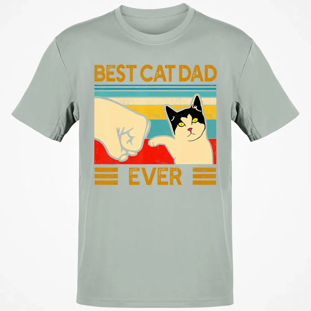 Best Cat Dad Ever  Funny Cat Daddy Father Day Gift Classic Unisex T-Shirt - 3