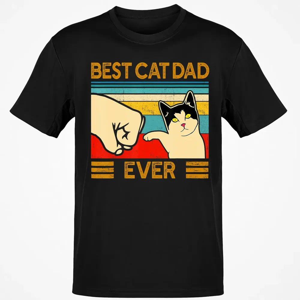 Best Cat Dad Ever  Funny Cat Daddy Father Day Gift Classic Unisex T-Shirt - 2