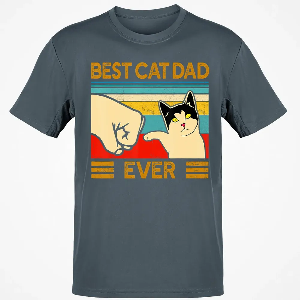 Best Cat Dad Ever  Funny Cat Daddy Father Day Gift Classic Unisex T-Shirt - 4