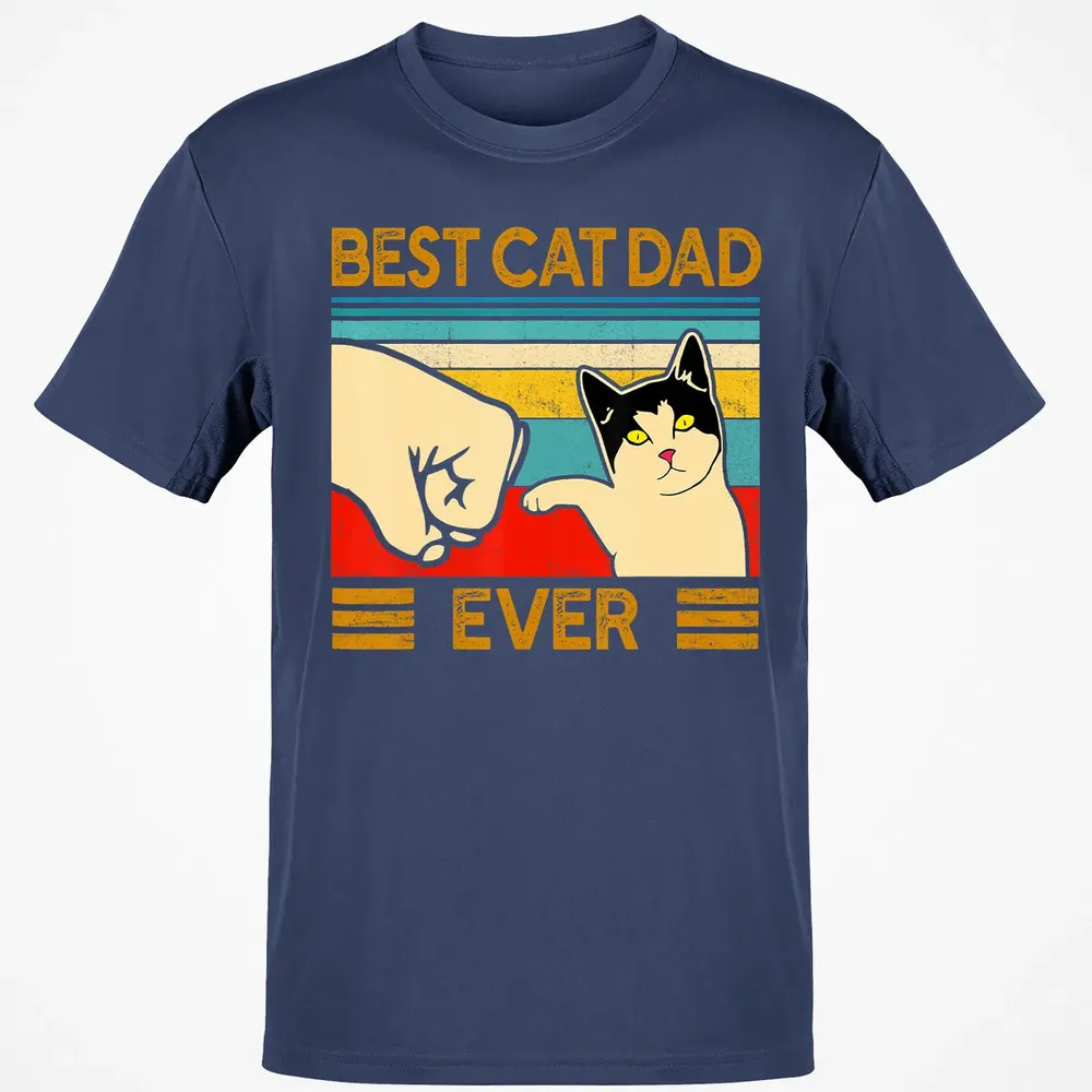 Best Cat Dad Ever  Funny Cat Daddy Father Day Gift Classic Unisex T-Shirt - 8